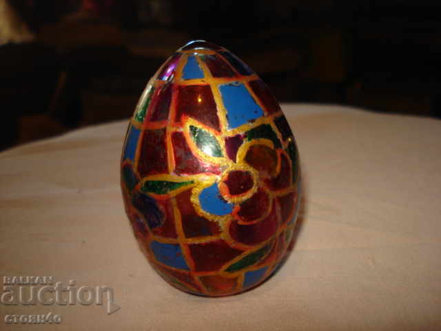 Painted glass egg