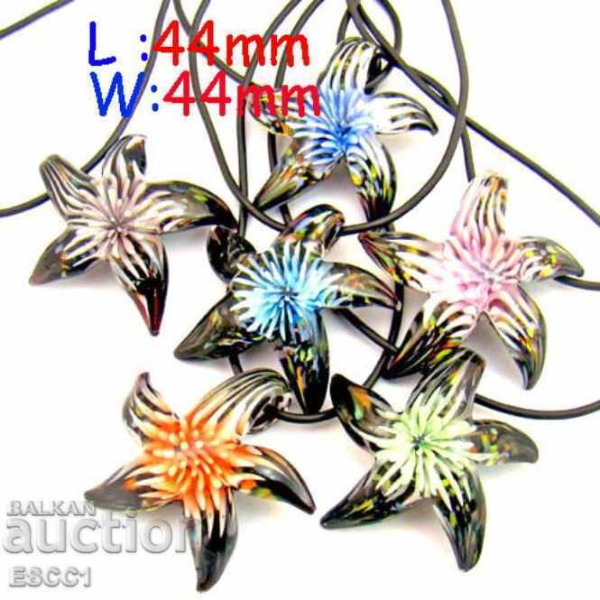 Pendant for necklace Starfish Murano glass with price 7.50 BGN | € 3.83 Pendant for necklace Starfish Murano glass with price 7.50 BGN | € 3.83