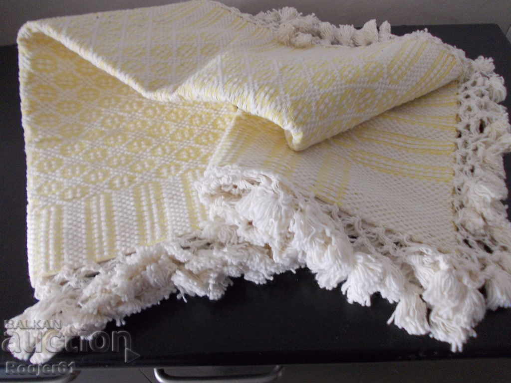 from grandma's closet - homemade woven bedspread from grandma's closet - homemade woven bedspread