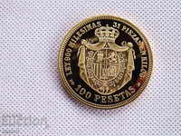 Spain 100 pesetas 1871