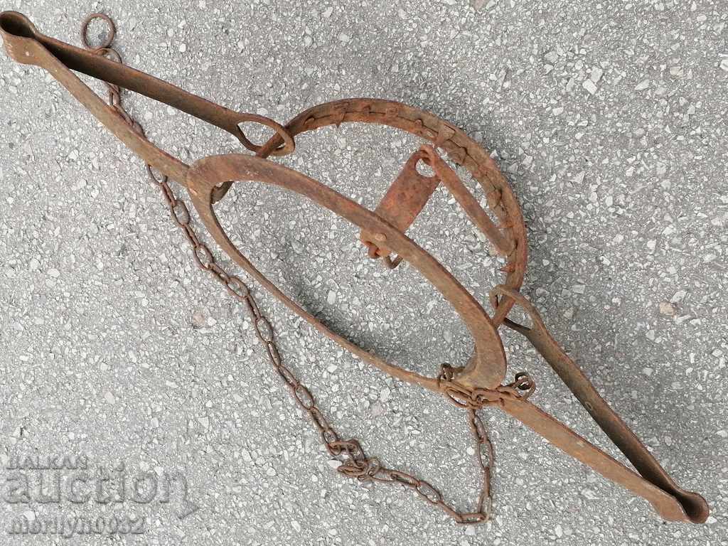 Old hand forged trap with wrought iron spikes with price 79.00 BGN | € 40.39 Old hand forged trap with wrought iron spikes with price 79.00 BGN | € 40.39