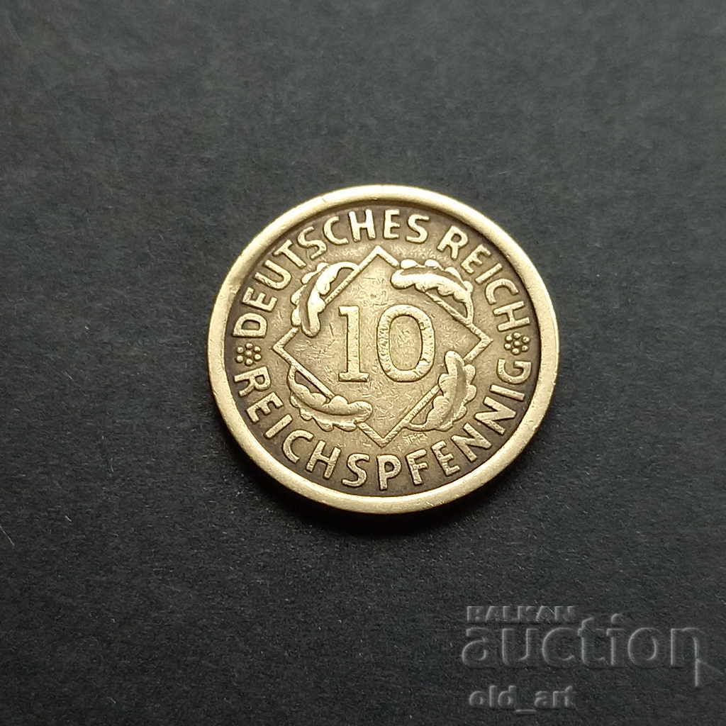 Монета - Германия, 10 райхспфенинга 1925 г.