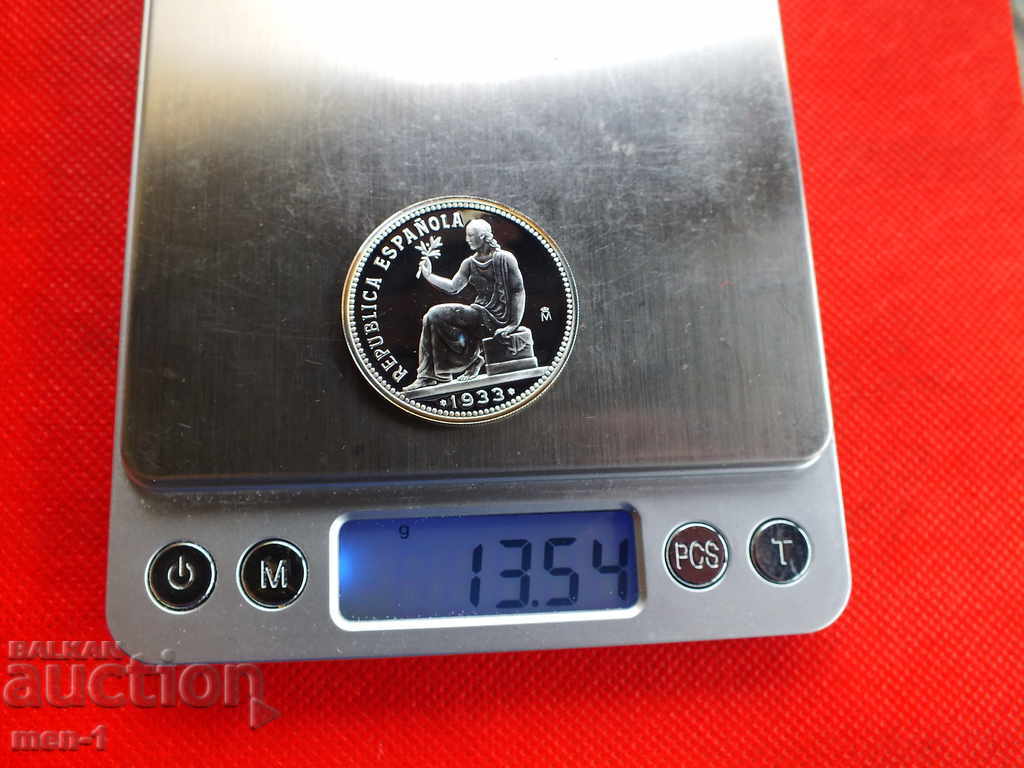 Auction  Spain 1 peseta 1933