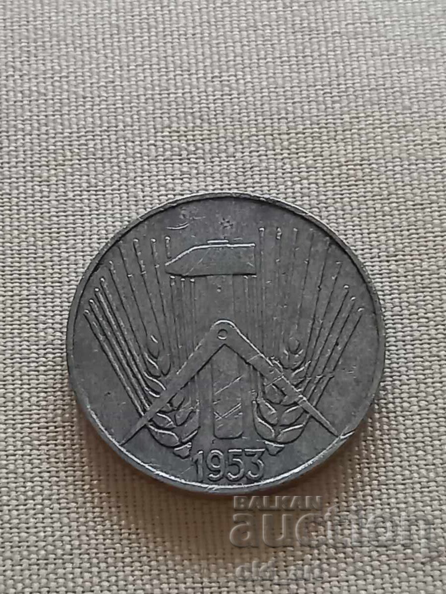 Monedă - RDG, 5 pfennig 1953, E cu preț € 2.56 | 5.01 BGN