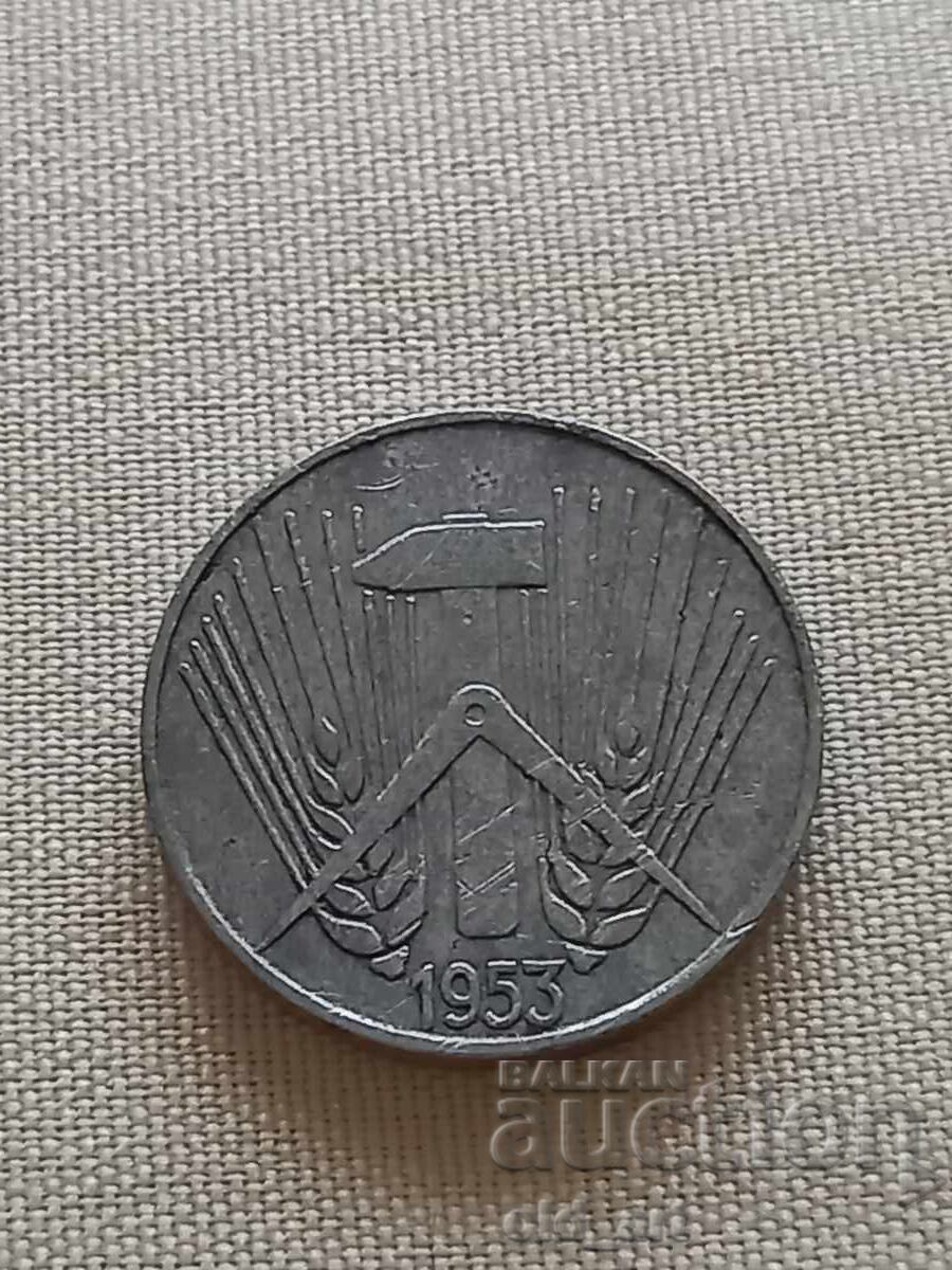 Νόμισμα - Ανατολική Γερμανία, 5 πφένιχ 1953, Ε με τιμή € 1.00 | 1.96 BGN Νόμισμα - Ανατολική Γερμανία, 5 πφένιχ 1953, Ε με τιμή € 1.00 | 1.96 BGN