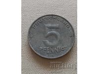 Coin - GDR, 5 Pfennig 1953, E