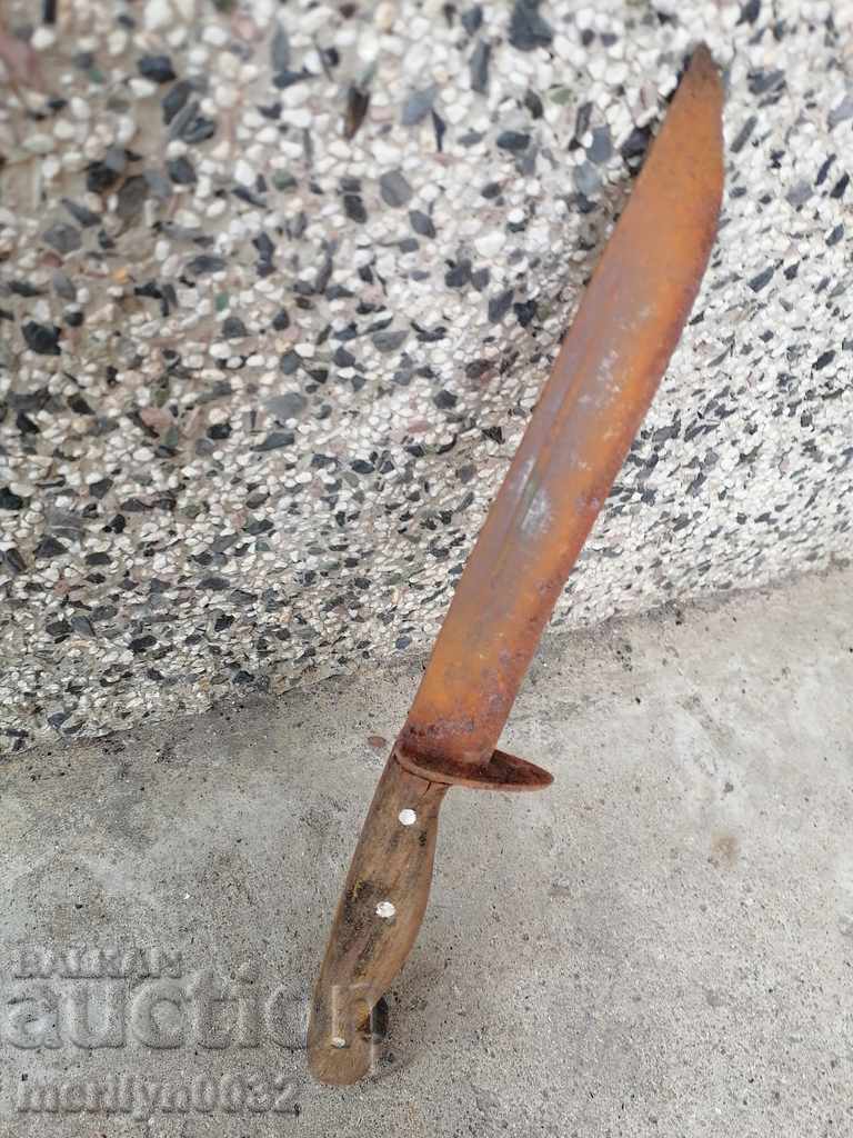 Auction Old butcher knife forged blade Auction Old butcher knife forged blade