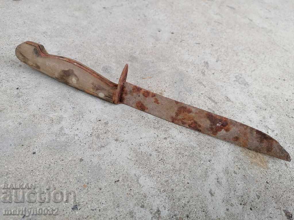 Old butcher knife forged blade - 5 Old butcher knife forged blade - 5