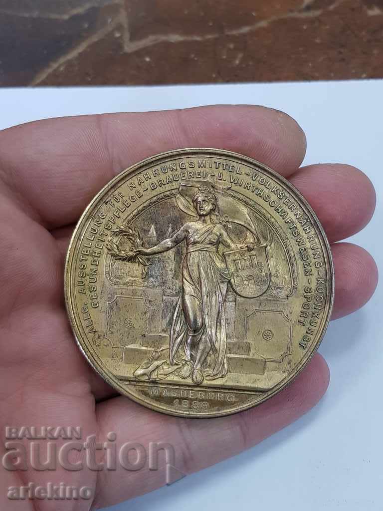 Rară medalie de aur germană 1899