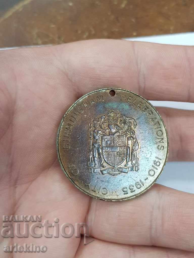 Auction Rare English medal Silver Wedding 1910-1935 Auction Rare English medal Silver Wedding 1910-1935