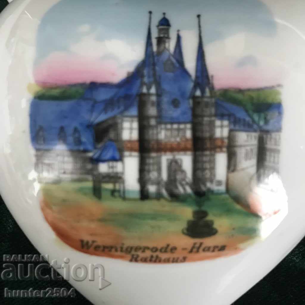 Auction  Vase - porcelain, for wall, 14 cm height