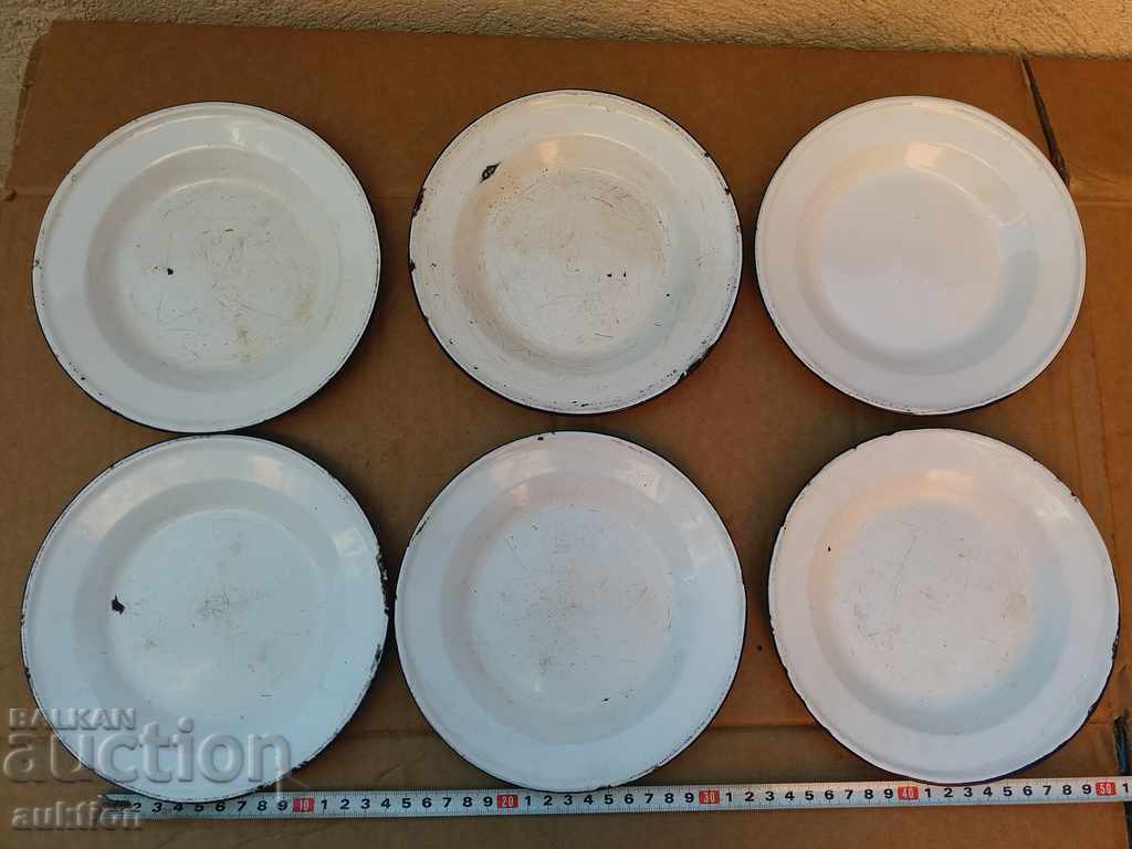 SET OF 6 ENAMELED SOC. BUY, PLATE WITH MARKING with price 8.99 BGN | € 4.60 SET OF 6 ENAMELED SOC. BUY, PLATE WITH MARKING with price 8.99 BGN | € 4.60