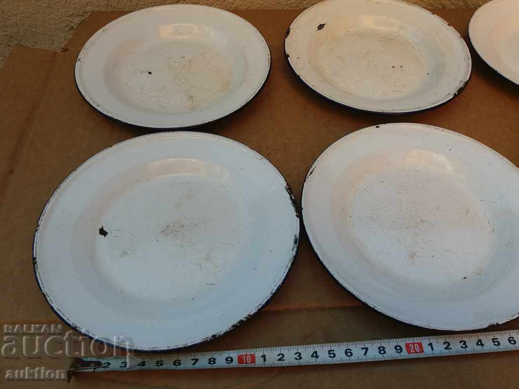 Delivery of SET OF 6 ENAMELED SOC. BUY, PLATE WITH MARKING Delivery of SET OF 6 ENAMELED SOC. BUY, PLATE WITH MARKING