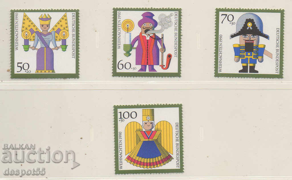 1990. Γερμανία. Χριστουγεννιάτικα γραμματόσημα.