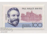 1991. Germany. 150 years since the death of Paul Wallot, architect.