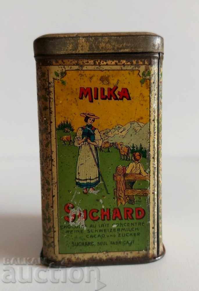 100-YEAR-OLD METAL BOX COCOA SUCHARD MILKA SUSHARD MILKA