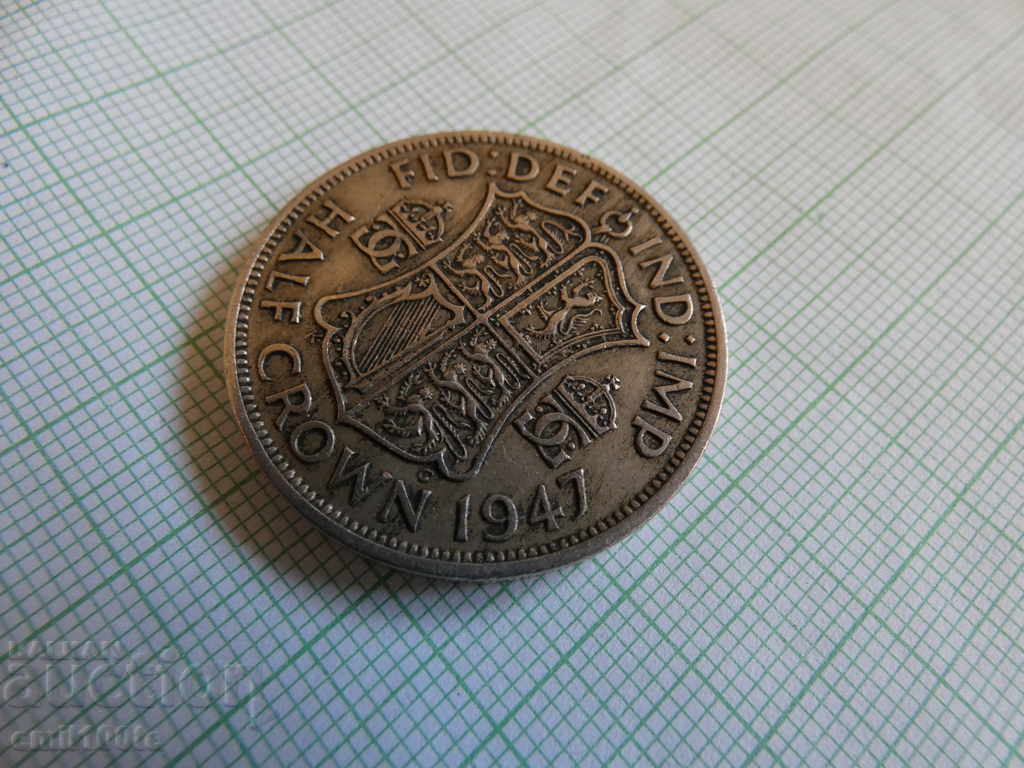 Auction 1/2 Crown Half Crown 1947 Great Britain Auction 1/2 Crown Half Crown 1947 Great Britain