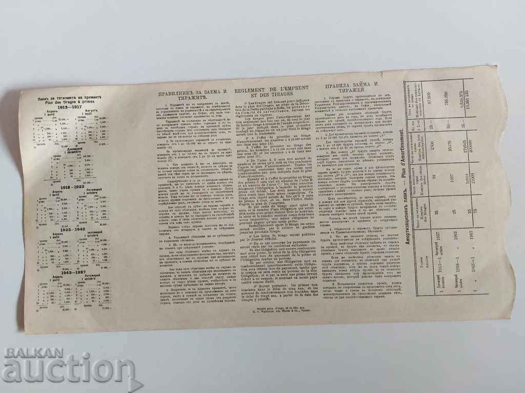 Delivery of 1912 BOND RED CROSS WAR KINGDOM OF BULGARIA Delivery of 1912 BOND RED CROSS WAR KINGDOM OF BULGARIA