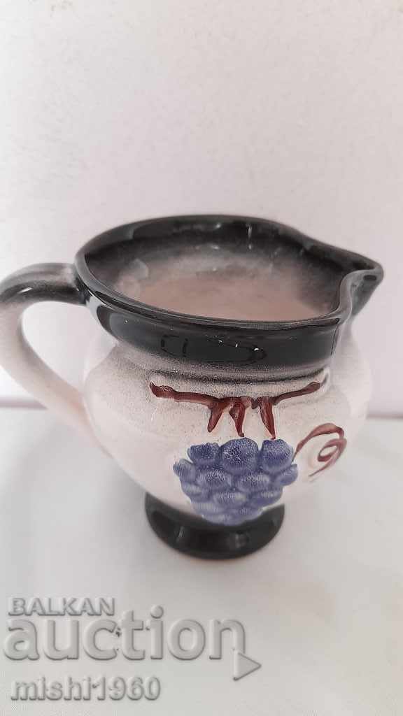Porcelain latiera, jug with price 3.00 BGN | € 1.53