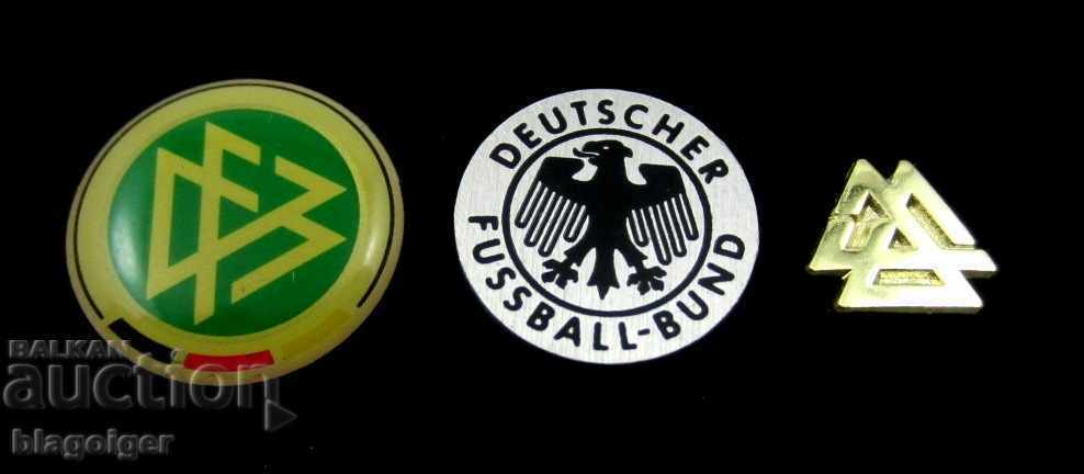 SOCCER BADGES-GERMANY FOOTBALL FEDERATION-LOT OF THREE BADGES with price 7.77 BGN | € 3.97 SOCCER BADGES-GERMANY FOOTBALL FEDERATION-LOT OF THREE BADGES with price 7.77 BGN | € 3.97