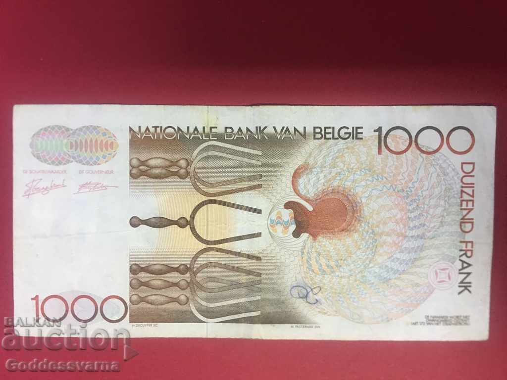 BELGIUM 1000 FRANCS 1980 - 96 Pick144 Ref 4486 with price 95.00 BGN | € 48.57 BELGIUM 1000 FRANCS 1980 - 96 Pick144 Ref 4486 with price 95.00 BGN | € 48.57