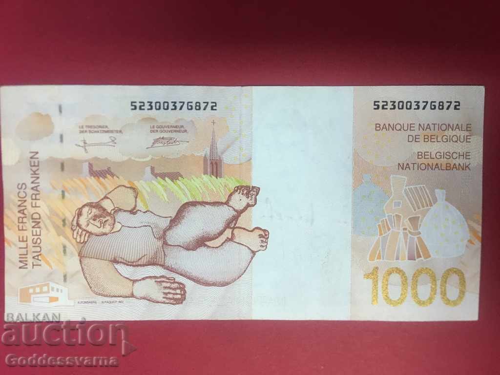Belgium 1000 Francs 1995-2001 Pick 150 Ref 6872 with price 110.00 BGN | € 56.24 Belgium 1000 Francs 1995-2001 Pick 150 Ref 6872 with price 110.00 BGN | € 56.24