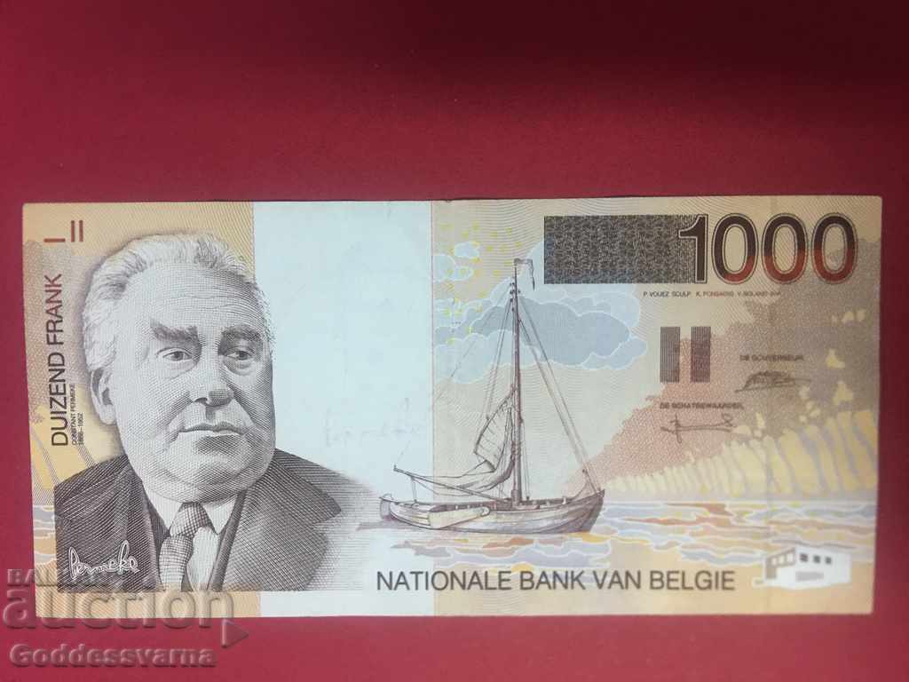 Auction Belgium 1000 Francs 1995-2001 Pick 150 Ref 6872 Auction Belgium 1000 Francs 1995-2001 Pick 150 Ref 6872