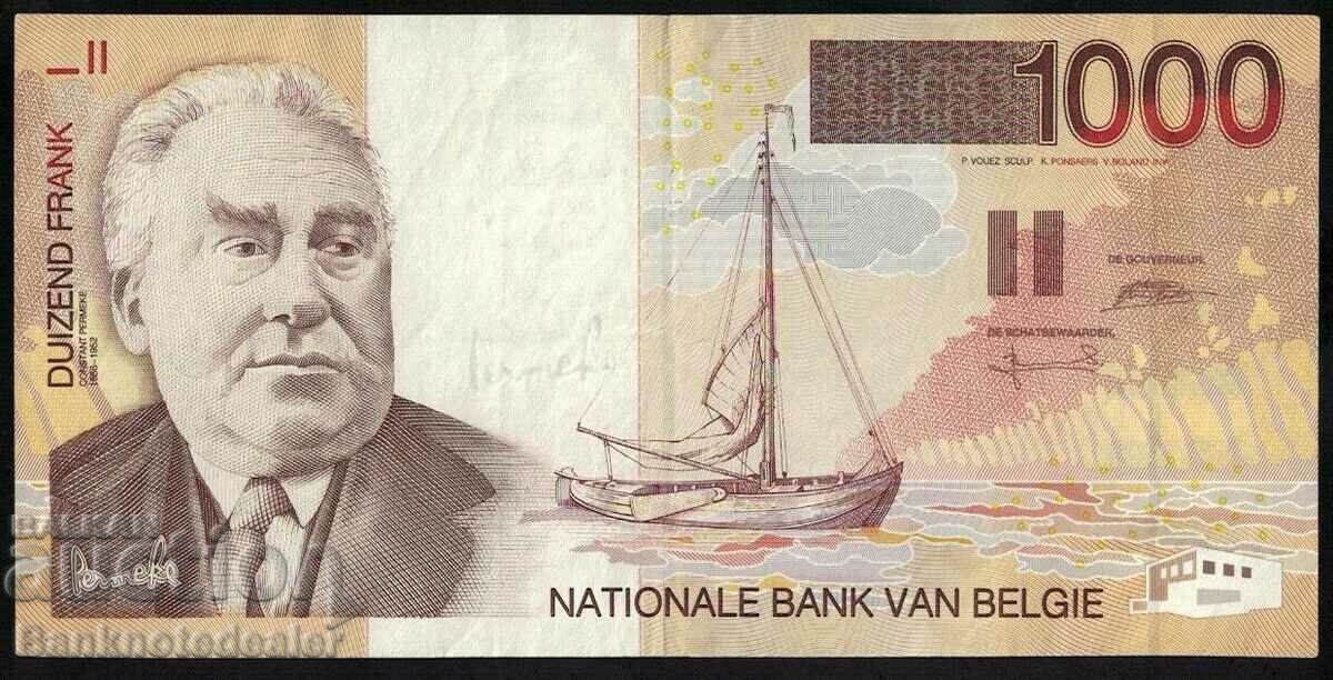 Βέλγιο 1000 Francs 1995-2001 Επιλογή 150 Ref 6872