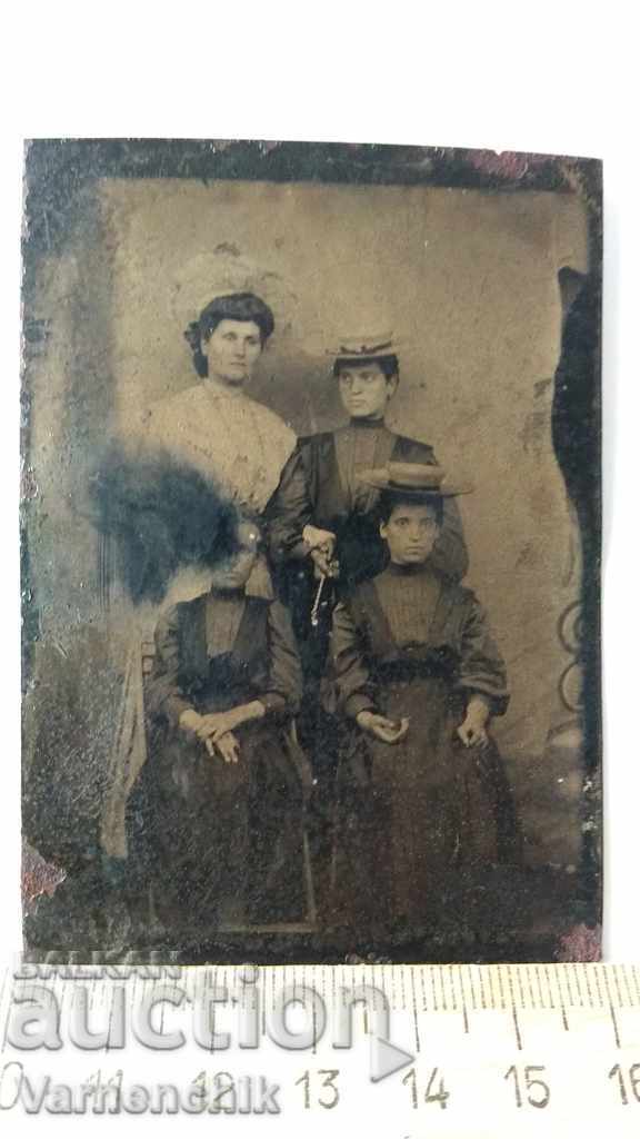 Mijlocul secolului al XIX-lea Fotografie a unei plăci de metal, DAGEROTIPIE