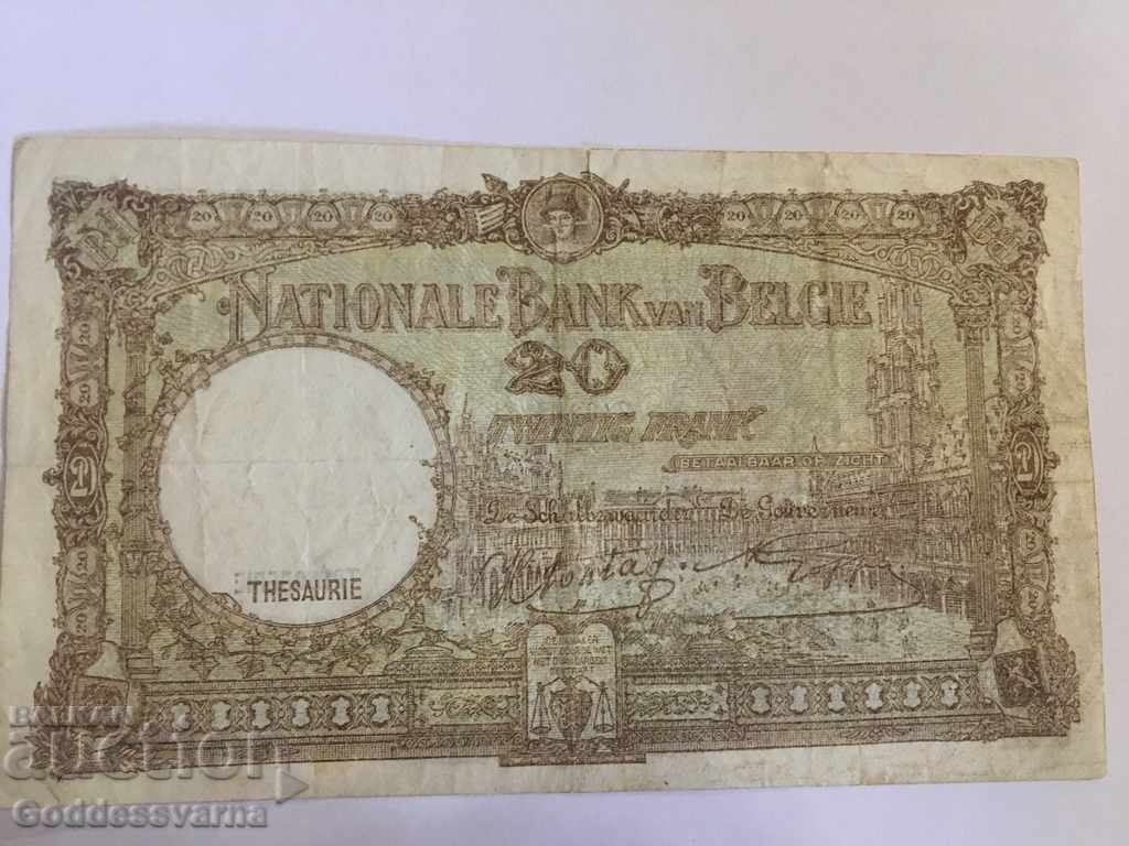 Belgium 20 Francs 1944 Ref 00401 with price 25.00 BGN | € 12.78 Belgium 20 Francs 1944 Ref 00401 with price 25.00 BGN | € 12.78
