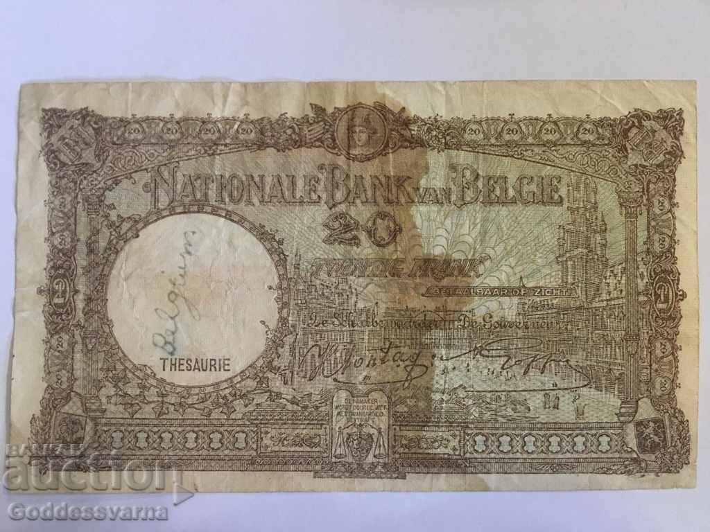 Belgium 20 Francs 1943 Ref 0725 with price 25.00 BGN | € 12.78 Belgium 20 Francs 1943 Ref 0725 with price 25.00 BGN | € 12.78