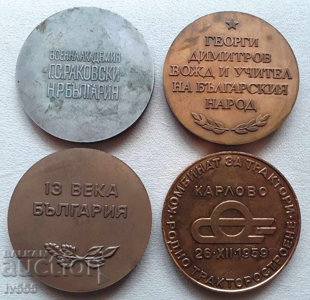 Auction  LOT OF OLD BULGARIAN SOCKS FOR SALE. TABLE MEDALS/PLAQUES