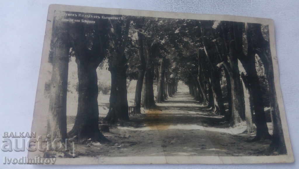 Cartea poștală Shumen View from Kioshove 1940