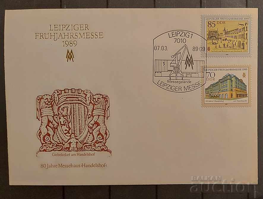 Германия/ГДР 1989 Пощенски плик/FDC Лайпциг