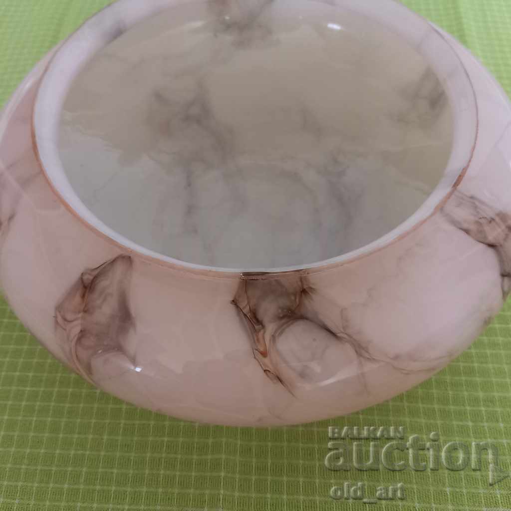 Antique large ceiling lamp, frosted glass with price 120.00 BGN | € 61.36