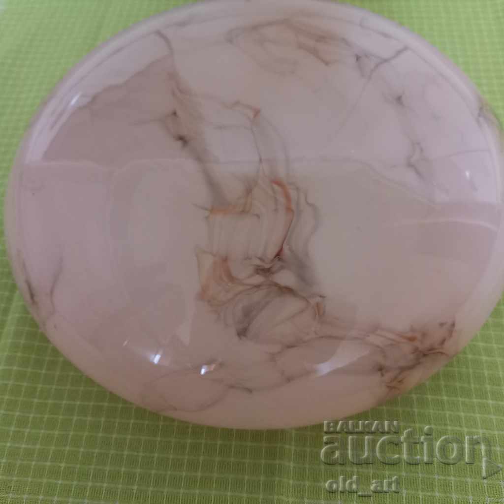 Antique large ceiling lamp, frosted glass