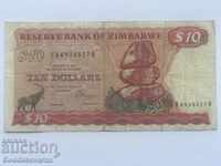 Zimbabwe 10 dolari 1983 Pick 3c Ref 4527