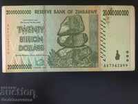 Zimbabwe 20 de miliarde de dolari 2008 Pick 85 REF 2399