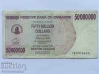 Zimbabwe 50 de milioane de dolari 2008 Pick 57 Ref 5694