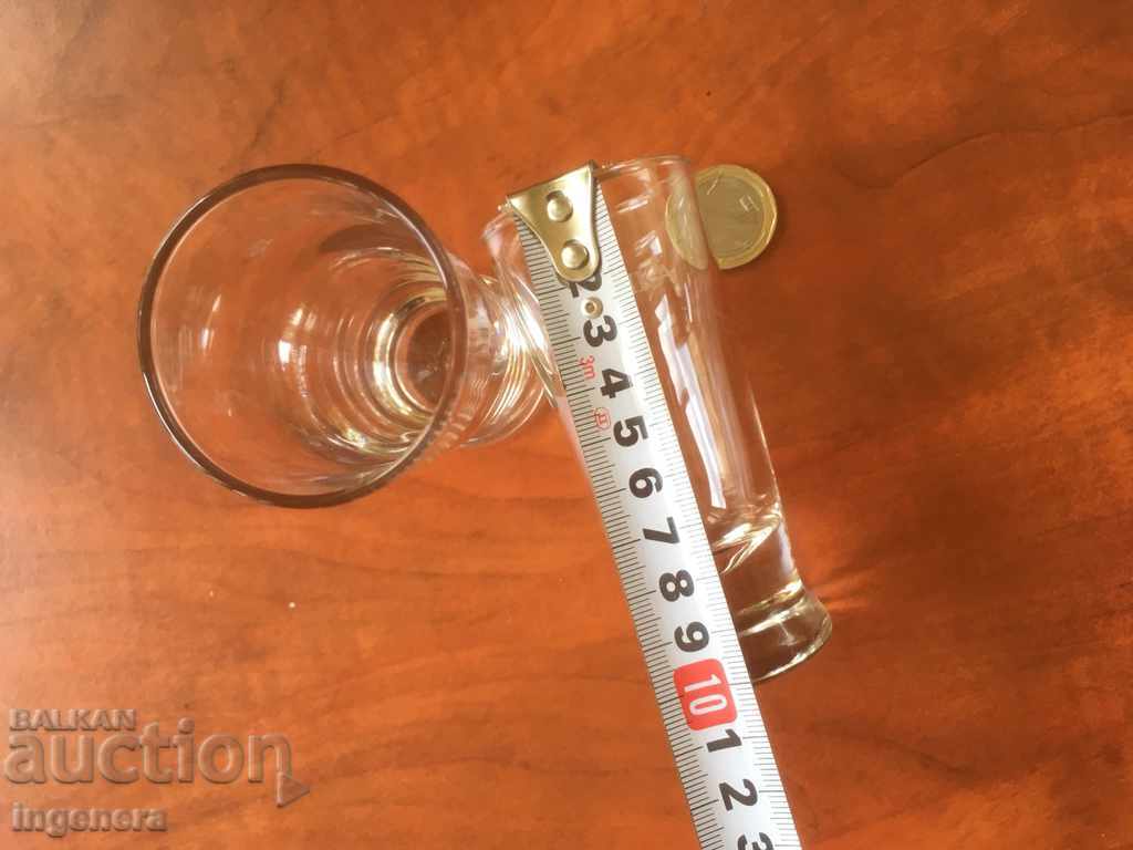 GLASS GLASSES GLASS FOR BRANDY ADVERTISING-2 PCS with price 5.00 BGN | € 2.56 GLASS GLASSES GLASS FOR BRANDY ADVERTISING-2 PCS with price 5.00 BGN | € 2.56