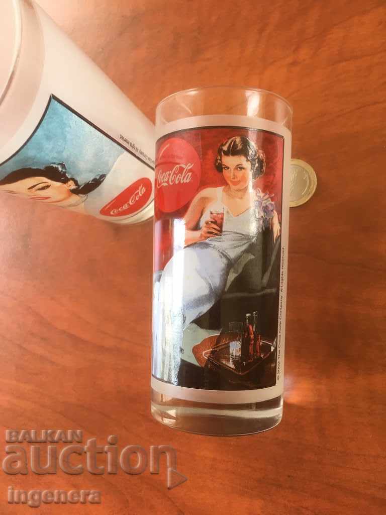 Auction COCA COLA GLASS GLASS-2 PCS Auction COCA COLA GLASS GLASS-2 PCS