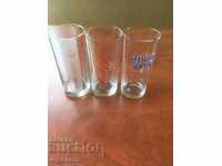 CUP GLASSES GLASS FOR WATER ADVERTISING-3 PCS