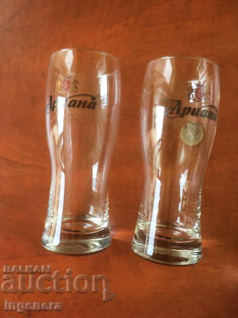 GLASS MUG ADVERTISING GLASS OF BEER-2 PCS with price 9.00 BGN | € 4.60 GLASS MUG ADVERTISING GLASS OF BEER-2 PCS with price 9.00 BGN | € 4.60