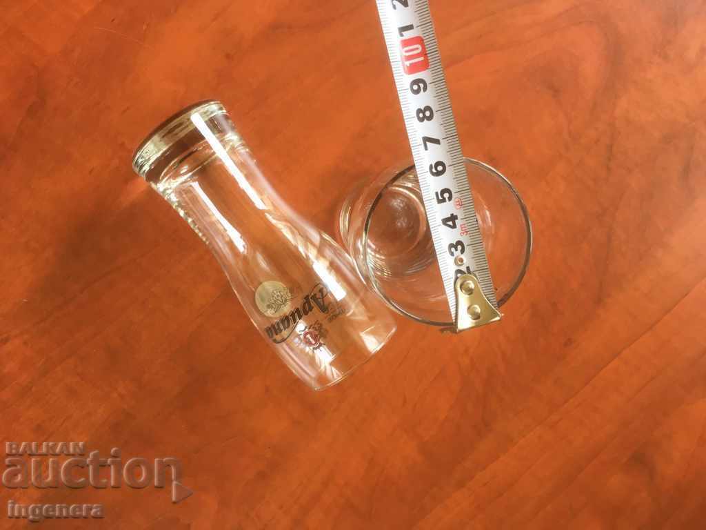 Auction GLASS MUG ADVERTISING GLASS OF BEER-2 PCS Auction GLASS MUG ADVERTISING GLASS OF BEER-2 PCS