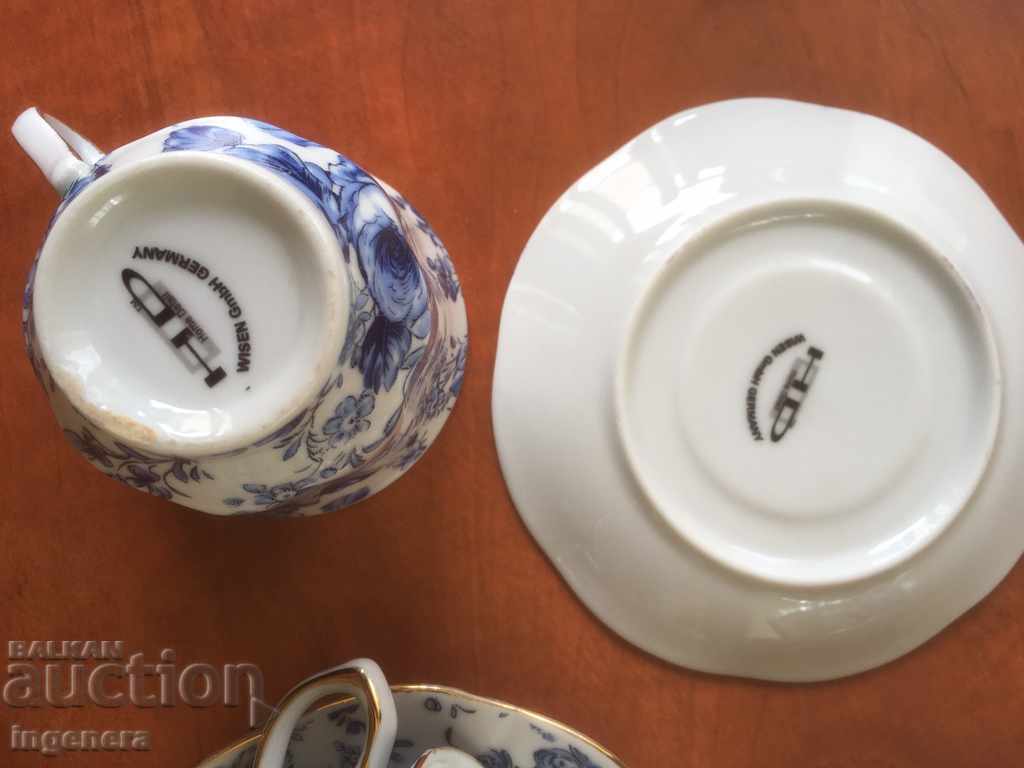 PORCELAIN GERMANY FOR COFFEE-2 CUPS AND 4 PLATES with price 25.00 BGN | € 12.78 PORCELAIN GERMANY FOR COFFEE-2 CUPS AND 4 PLATES with price 25.00 BGN | € 12.78