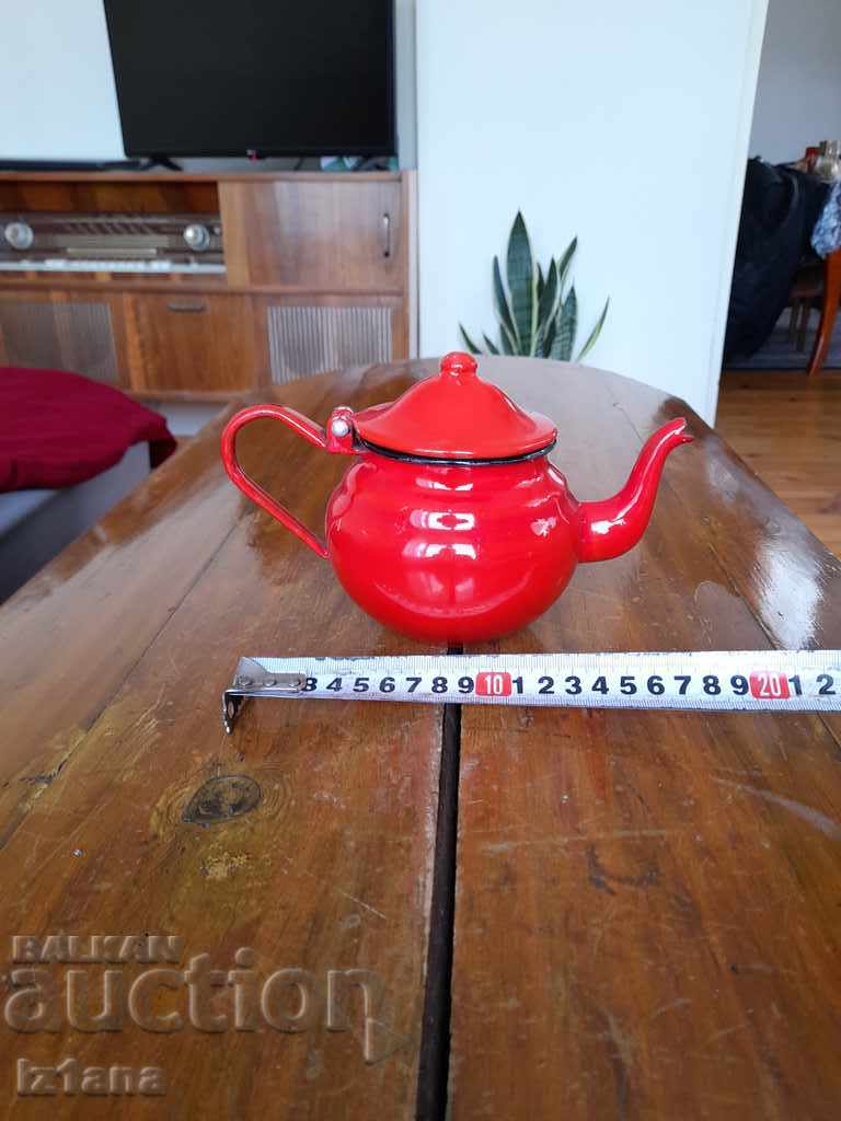 Auction Old enamel teapot Auction Old enamel teapot