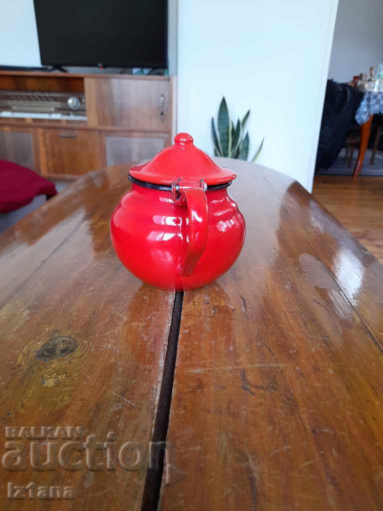 Delivery of Old enamel teapot Delivery of Old enamel teapot