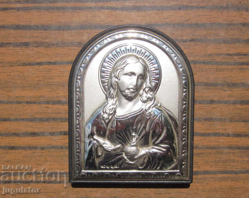 marked silver table home icon Jesus Christ with price 20.00 BGN | € 10.23