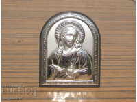 icoană marcată de masă de argint marcată Iisus Hristos
