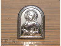 Μαρκαρισμένη ασημένια επιτραπέζια οικιακή εικόνα Ιησούς Χριστός